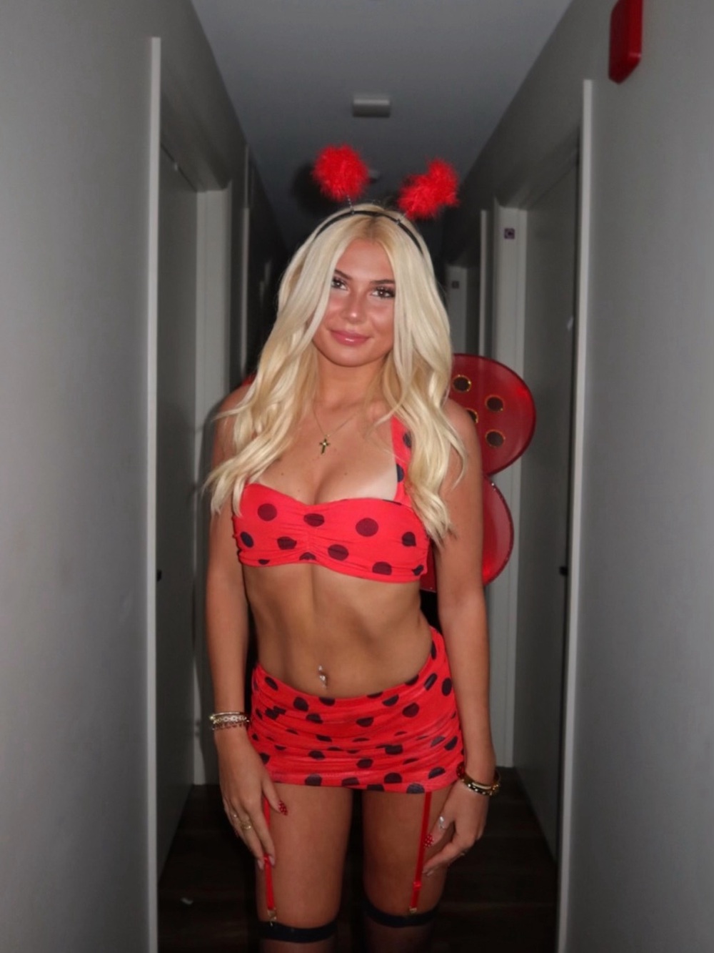 Red Polka Dot Two-Piece Ladybug Halloween Set